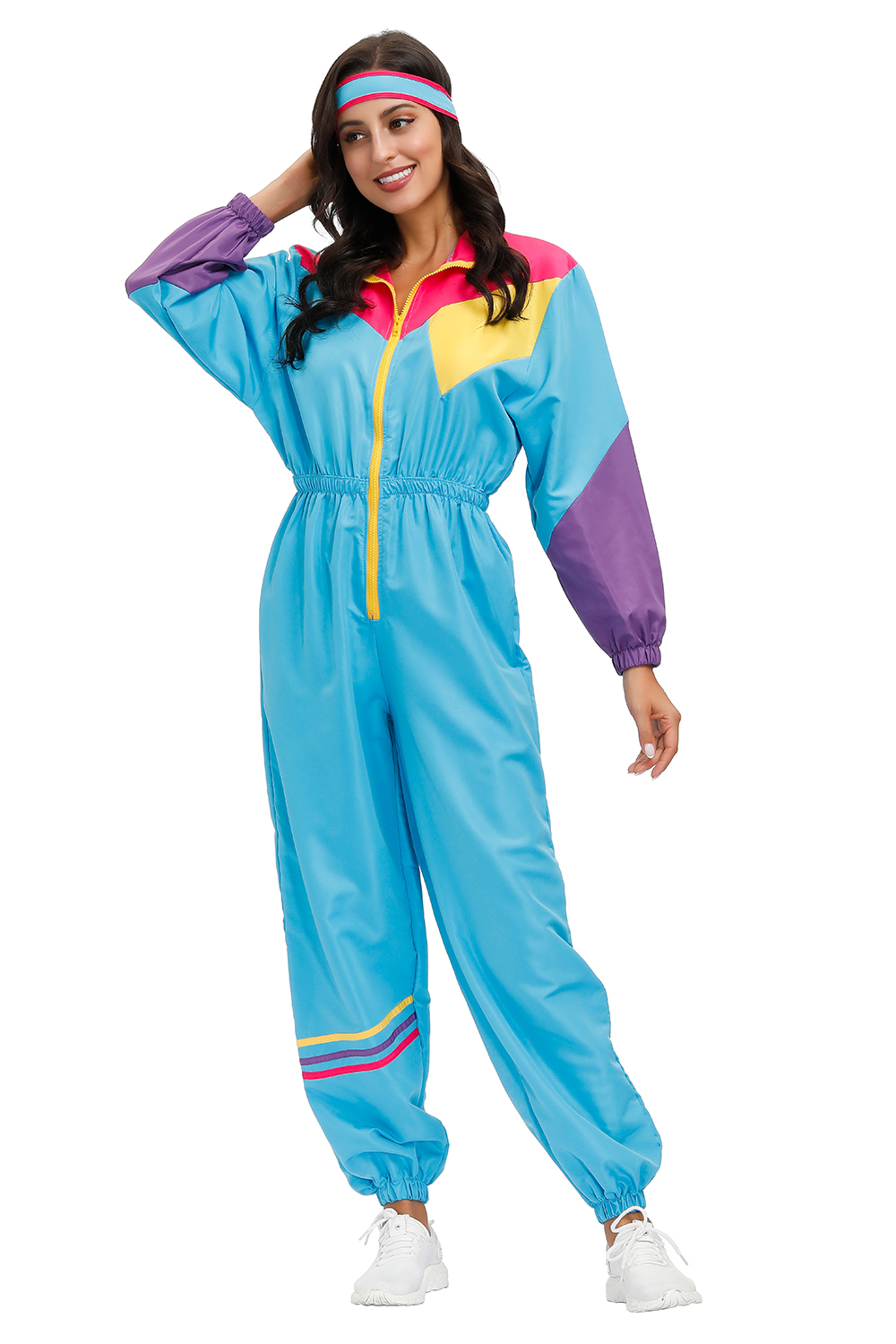 Womens 2 Pc Awesome 80s Ski Suit Costume